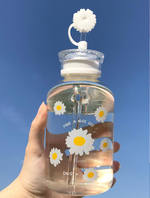 GOURDE EN VERRE <br>AVEC PAILLE