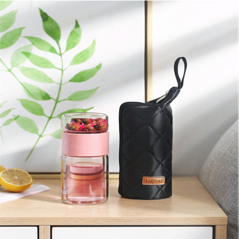 GOURDE VOYAGE <br>VERRE DOUBLE PAROI