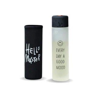 GOURDE EN VERRE <br>AVEC HOUSSE