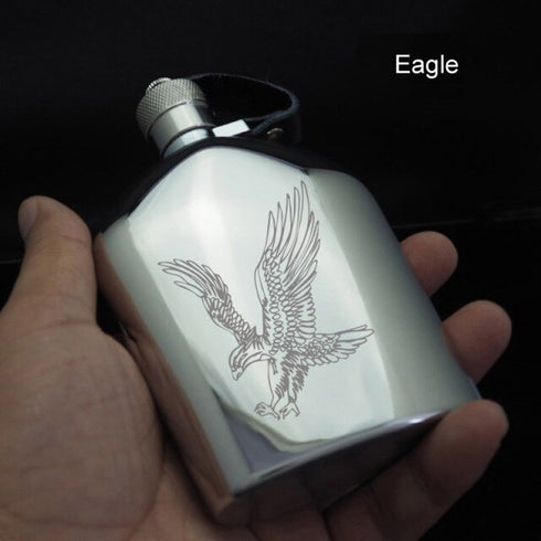 Pocket hip flask 5oz stainless steel 304 mini metal whisky pot 150ml alcohol bottle portable wine container whiskey honest brand