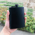 New Arrivel Bpa Free Mini 8oz Whisky Bottle All Black Spray Paint Flagon 18/8 Stainless Steel Hip Flask Pocket Alcohol Bottle