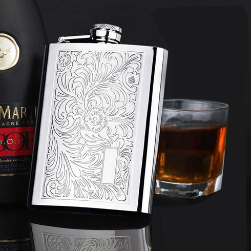 Quality hip flask 8oz 220ml portable stainless steel 304 whisky flask metal wine pot pocket Alcohol bottle whiskey brand honest
